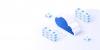 Blaue Cloudwolke mit Server-Symbolden